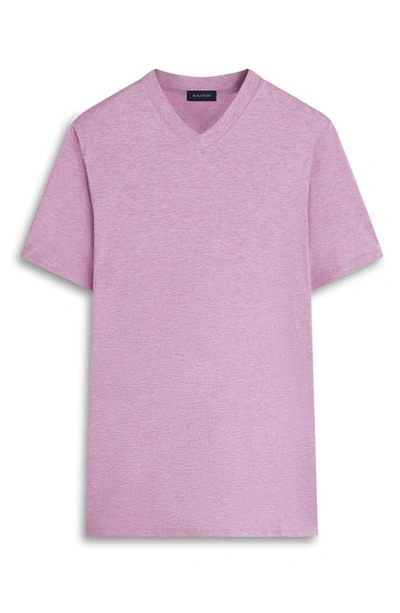 Shop Bugatchi V-neck Performance T-shirt In Violet