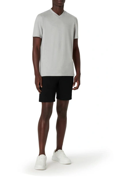 Shop Bugatchi V-neck Performance T-shirt In Platinum