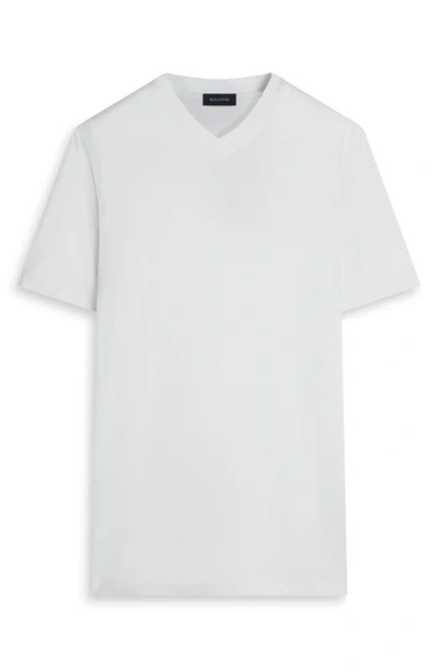 Shop Bugatchi V-neck Performance T-shirt In White