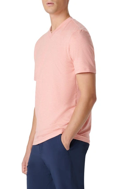 Bugatchi V-neck Performance T-shirt In Salmon