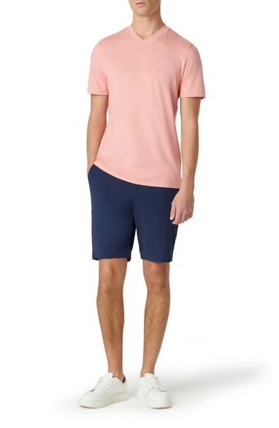 Bugatchi V-neck Performance T-shirt In Salmon