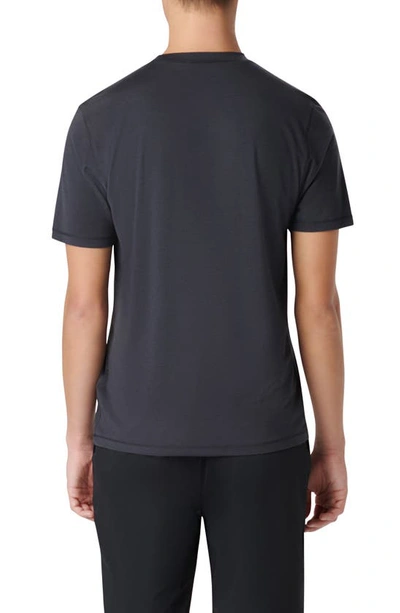 Shop Bugatchi Crewneck Performance T-shirt In Black