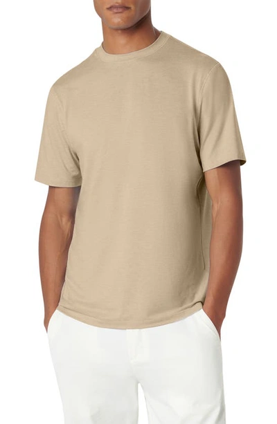 Shop Bugatchi Crewneck Performance T-shirt In Sand