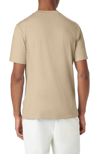 Shop Bugatchi Crewneck Performance T-shirt In Sand