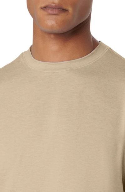 Shop Bugatchi Crewneck Performance T-shirt In Sand