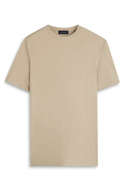 Shop Bugatchi Crewneck Performance T-shirt In Sand