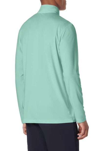 Bugatchi Quarter Zip Performance Pullover In Mint