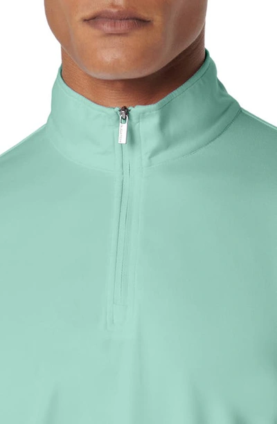 Shop Bugatchi Quarter Zip Performance Pullover In Mint