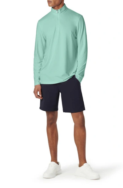 Bugatchi Quarter Zip Performance Pullover In Mint