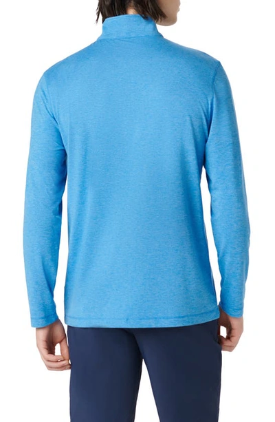 Shop Bugatchi Quarter Zip Performance Pullover In Ocean