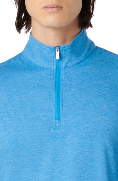 Shop Bugatchi Quarter Zip Performance Pullover In Ocean