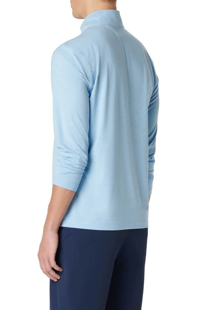 Shop Bugatchi Quarter Zip Performance Pullover In Sky