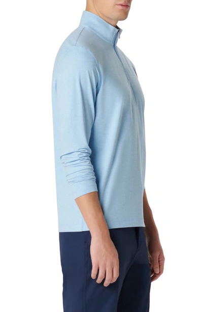 Shop Bugatchi Quarter Zip Performance Pullover In Sky