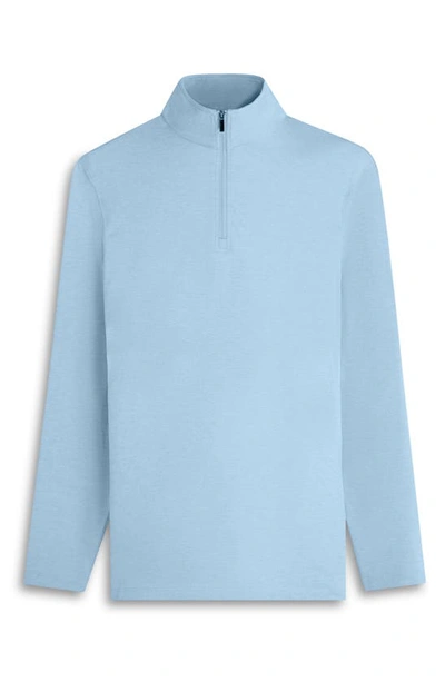 Shop Bugatchi Quarter Zip Performance Pullover In Sky