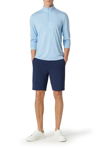 Bugatchi Quarter Zip Performance Pullover In Sky