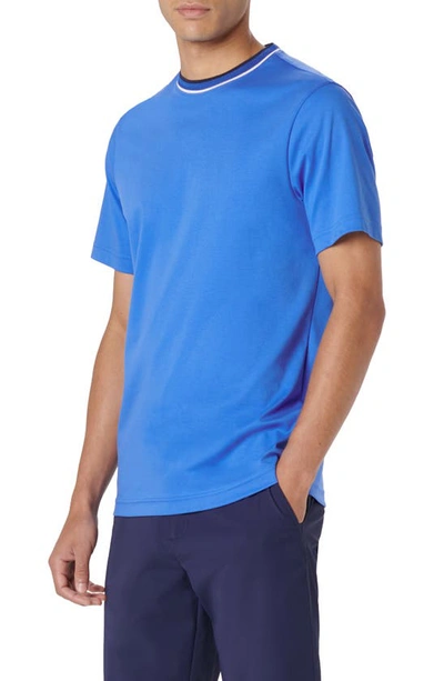 Shop Bugatchi Tipped Crewneck T-shirt In Classic Blue
