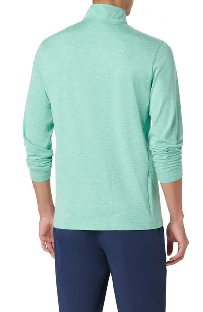 Shop Bugatchi Quarter Zip Performance Pullover In Menthol