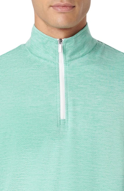 Bugatchi Quarter Zip Performance Pullover In Menthol