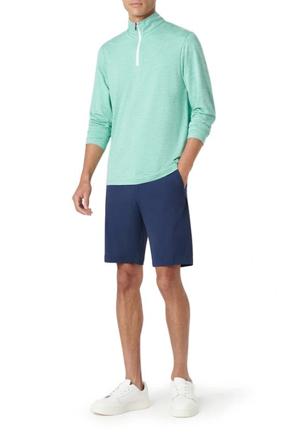 Bugatchi Quarter Zip Performance Pullover In Menthol