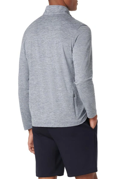 Bugatchi Quarter Zip Performance Pullover In Navy