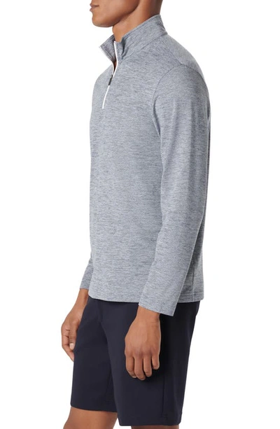 Bugatchi Quarter Zip Performance Pullover In Navy