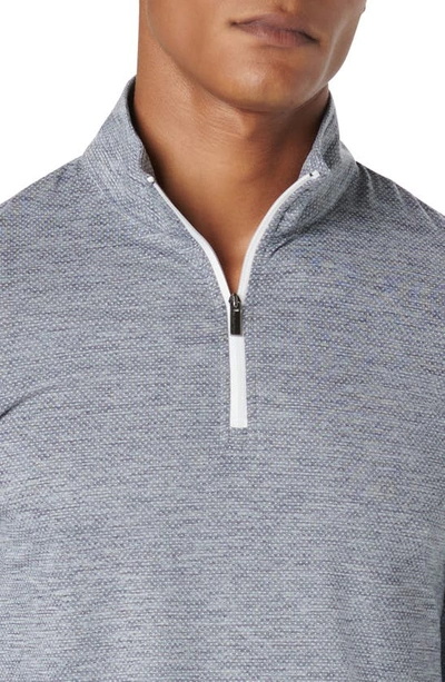 Bugatchi Quarter Zip Performance Pullover In Navy