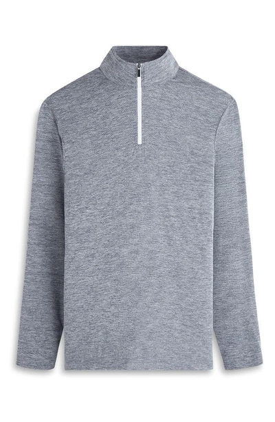 Bugatchi Quarter Zip Performance Pullover In Navy