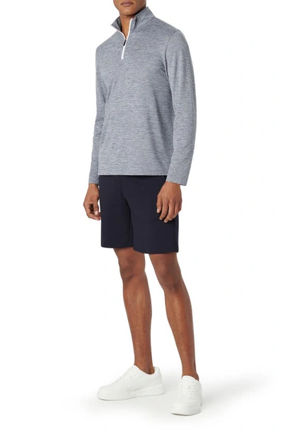 Bugatchi Quarter Zip Performance Pullover In Navy