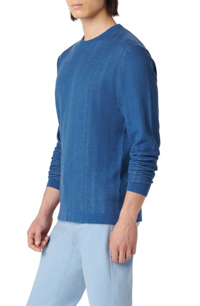 Shop Bugatchi Cotton & Silk Crewneck Sweater In Slate