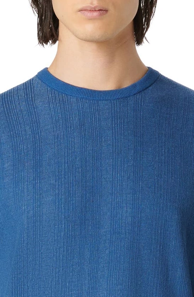 Shop Bugatchi Cotton & Silk Crewneck Sweater In Slate