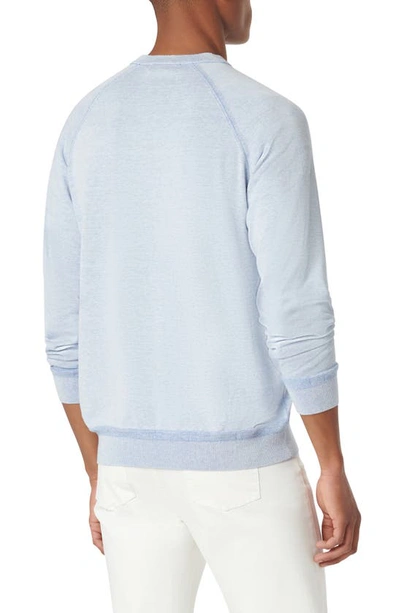 Shop Bugatchi Cotton & Silk V-neck Sweater In Classic Blue
