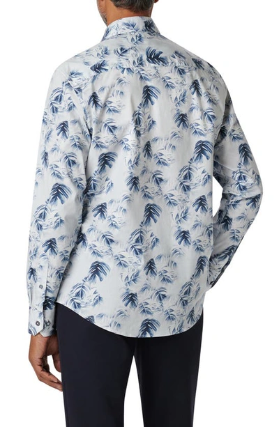 Bugatchi Julian Stretch Cotton Button-up Shirt In Dusty Blue