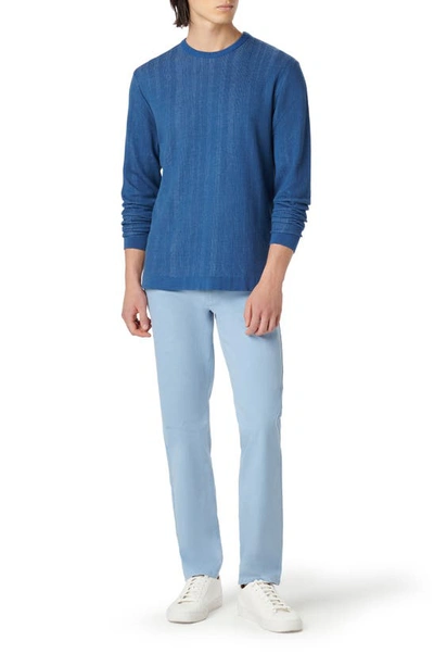 Shop Bugatchi Cotton & Silk Crewneck Sweater In Slate