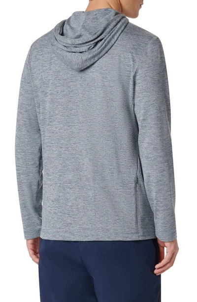 Bugatchi Quarter Zip Performance Hoodie In Navy