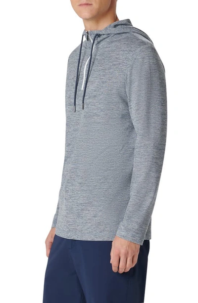 Bugatchi Quarter Zip Performance Hoodie In Navy