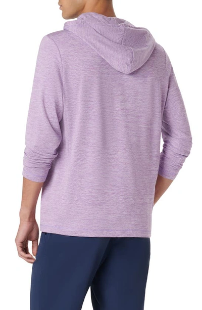 Bugatchi Quarter Zip Performance Hoodie In Orchid
