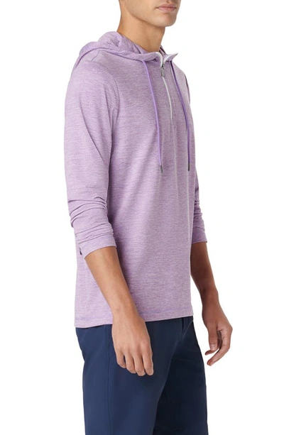 Bugatchi Quarter Zip Performance Hoodie In Orchid