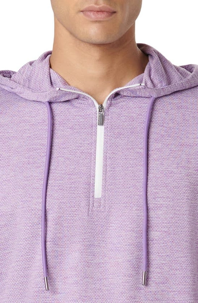 Bugatchi Quarter Zip Performance Hoodie In Orchid