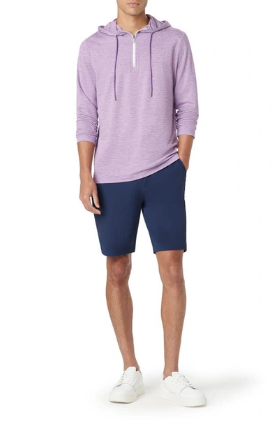 Bugatchi Quarter Zip Performance Hoodie In Orchid