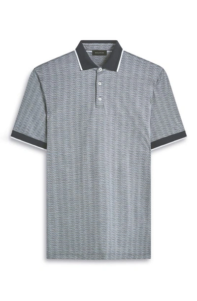 Shop Bugatchi Geo Pattern Cotton & Lyocell Polo In Navy