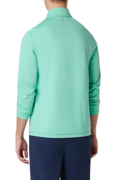 Shop Bugatchi Quarter Zip Pullover In Mint