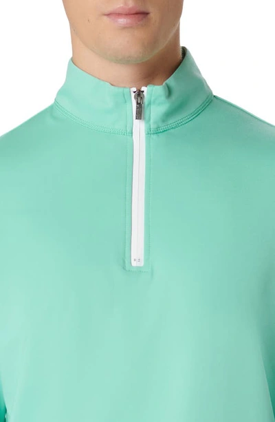 Shop Bugatchi Quarter Zip Pullover In Mint