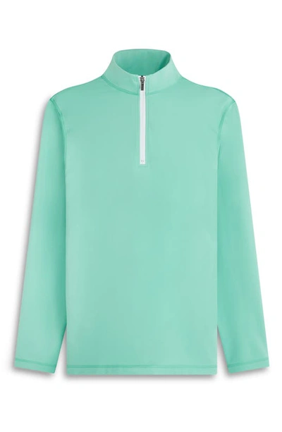 Shop Bugatchi Quarter Zip Pullover In Mint