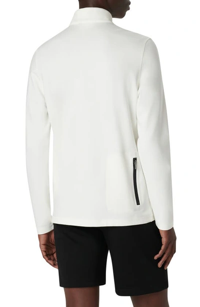 Bugatchi Quarter Zip Pullover In White
