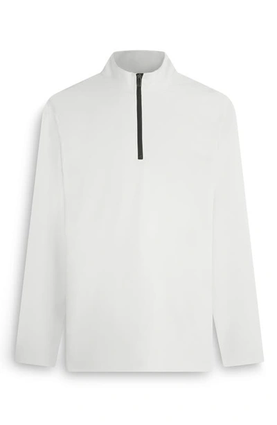 Bugatchi Quarter Zip Pullover In White