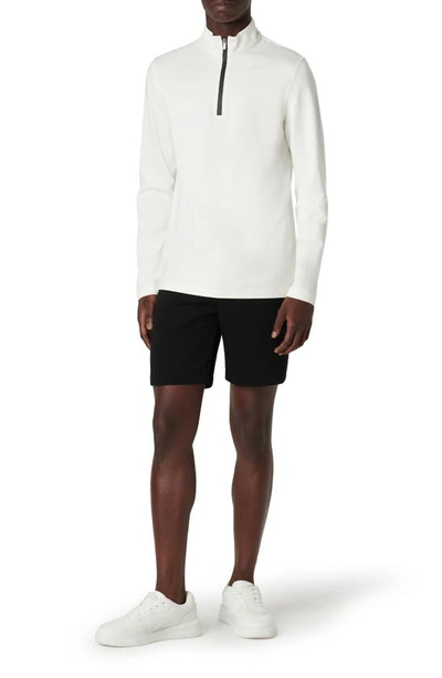 Bugatchi Quarter Zip Pullover In White