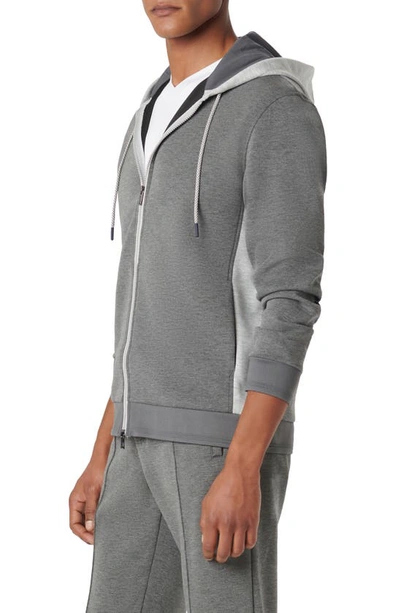 Bugatchi Full Zip Hoodie Jacket In Anthracite
