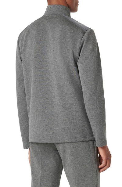 Bugatchi Soft Touch Quarter Zip Pullover In Anthracite