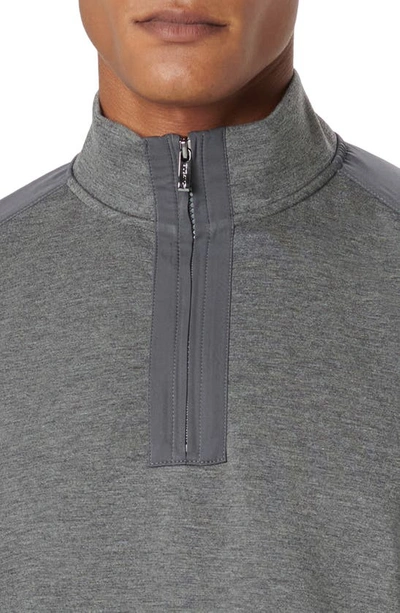 Bugatchi Soft Touch Quarter Zip Pullover In Anthracite