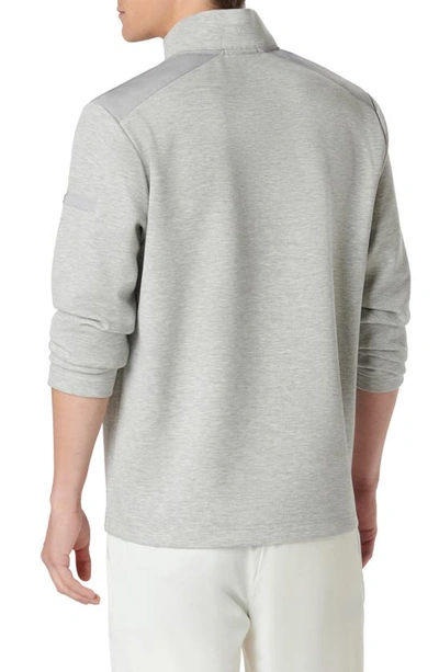 Bugatchi Soft Touch Quarter Zip Pullover In Cement